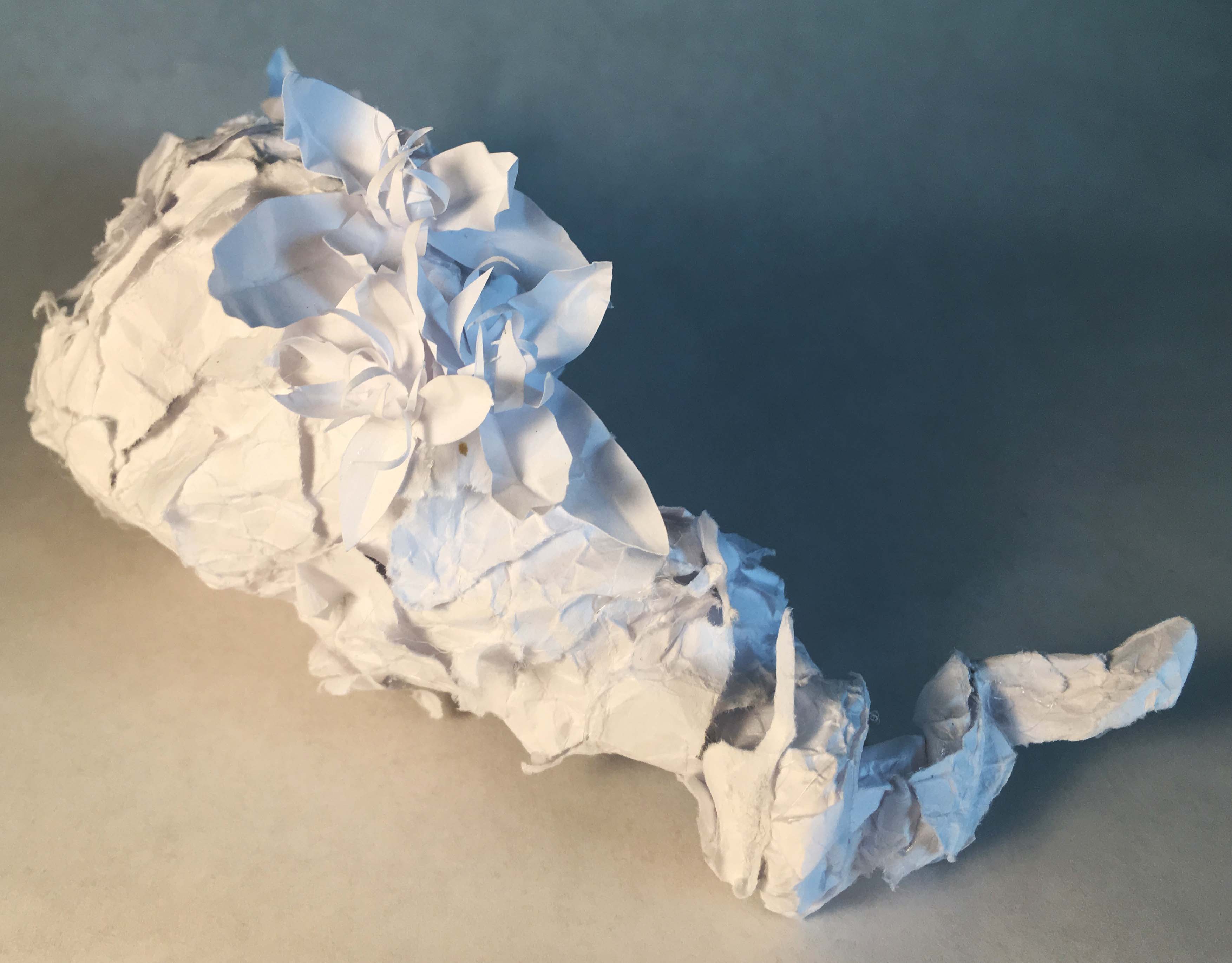 Elder (2018). handheld size. made with one sheet of 8 x 11 paper, wire, and glue.